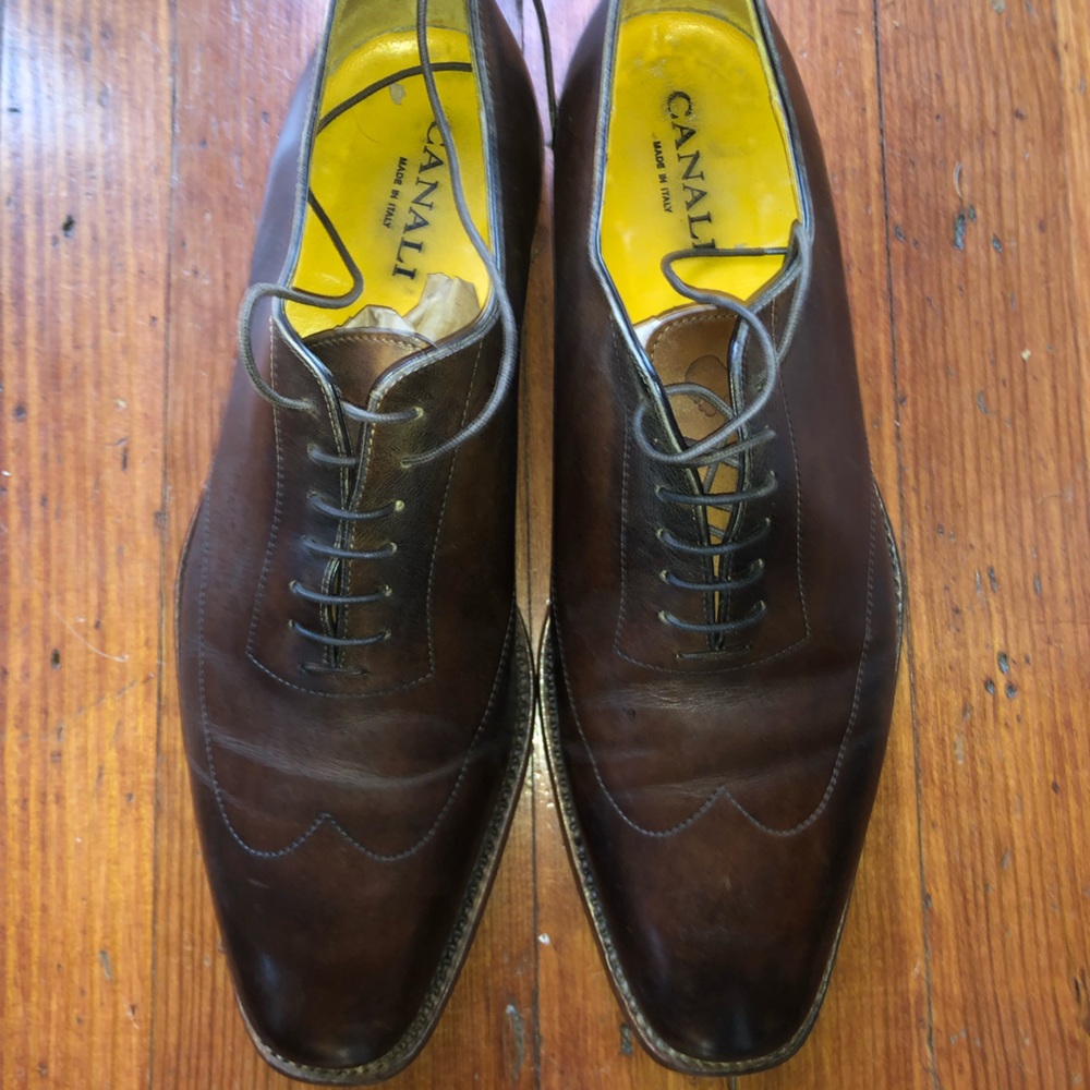 Canali brown lace up Oxford size 12 / eu 46